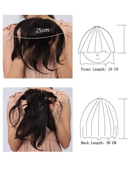 Natural Straight Synthetic Side Bang 1 PC