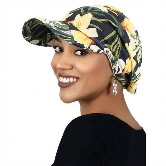 New Spring and Summer Printed Brimmed Baseball Cap for Outdoor Travel and Sun Protection, Head-Covering Cloth Hat Jdt-234K