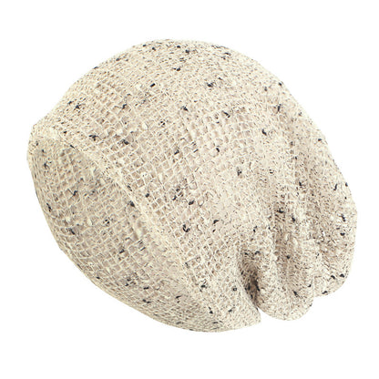 Cross border new breathable cotton and linen mesh hat, headscarf hat, twisted braid hat, double-layer pullover hat JDU-59