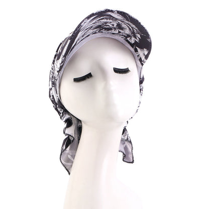 Spring and Summer Style Cashew Print Brimmed Baseball Cap Outdoor Sunshade Headwrap Ethnic Cloth Hat Jdt-234C