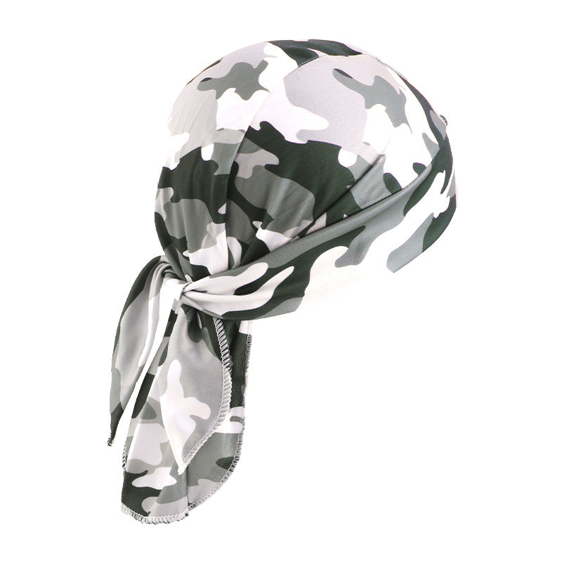 Camouflage elastic pirate hat men's and women's headscarf hat hip hop hip hop ribbon toe cap JDD-09C