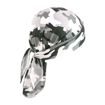 Camouflage elastic pirate hat men's and women's headscarf hat hip hop hip hop ribbon toe cap JDD-09C