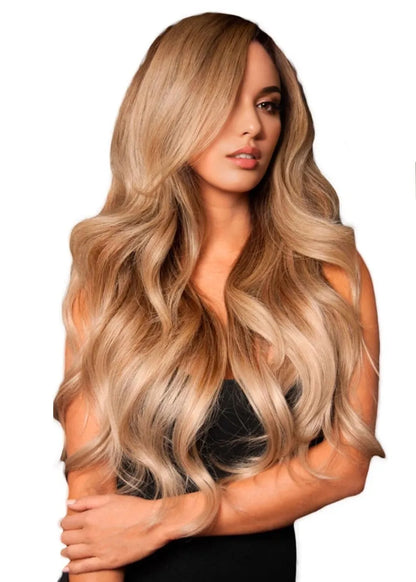 Full Head Women's Blonde Color Long Length Body Wave 100% Human Hair Lace Front Wigs 26Inch