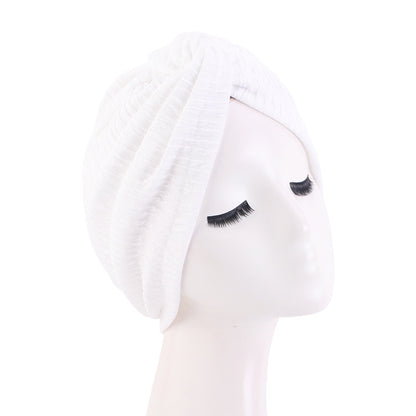 Cross Border Solid Color Bubble Cotton Cross Twisted Cap Women's Stretch Ethnic Bag Cap Indian Cap JDT-163D