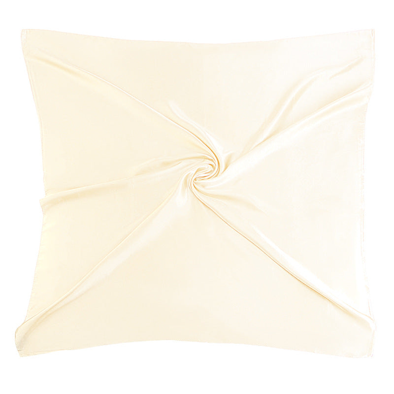 New Amazon Satin Square Scarf, Imitation Silk Pure Color Head Scarf, Ethnic Style Turban Hat Jdwj-28B