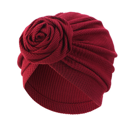 Cross-Border Supply Rose Elastic Turban Hat Ethnic Hat Plaid Cotton Turban Hat Jdt-480C