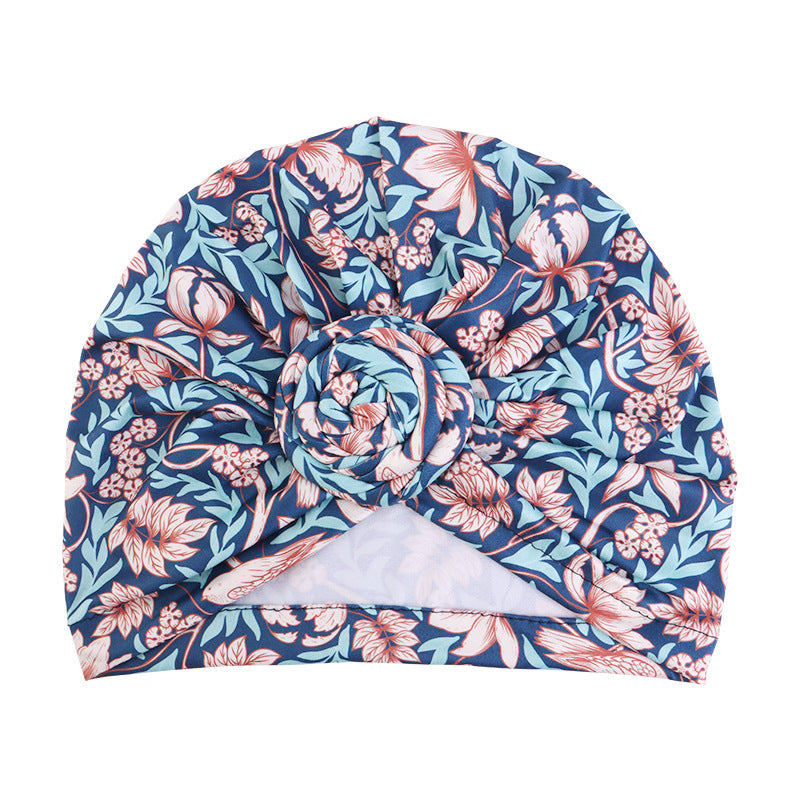 New Bohemian style snail plate flower headscarf hat, toe cap, printed clothing hat JDT-342F