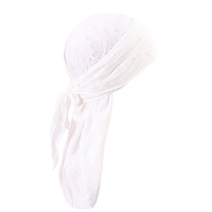 European and American Popular Vintage Ripped Cotton Ribbon Pirate Hat Men's Tape Turban Hat Turban JDT-05-6