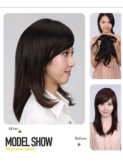 Natural Straight Synthetic Side Bang 1 PC