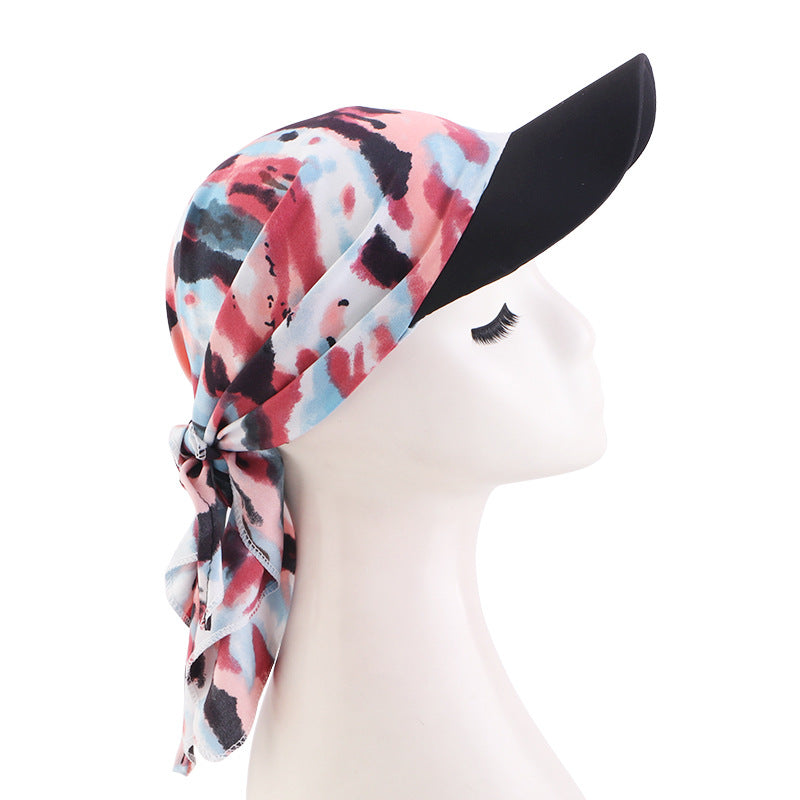 New spring and summer camouflage hat with duckbill brim, outdoor travel sunshade handkerchief, wrapped cloth hat JDT-234M