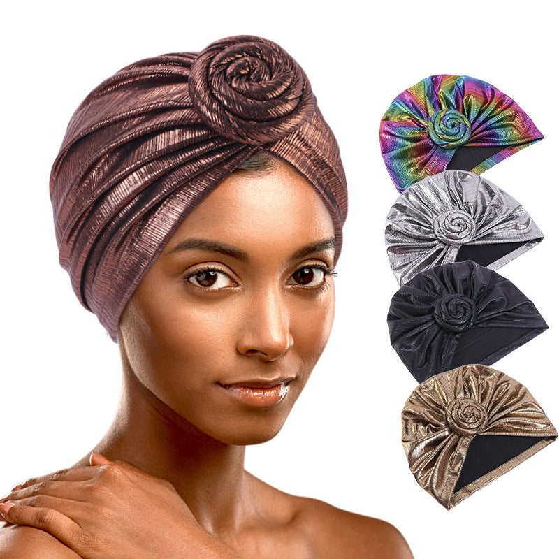 Amazon Retro Floral Fashion Hat, Knotted Ball Turban Hat, Chemotherapy Hat