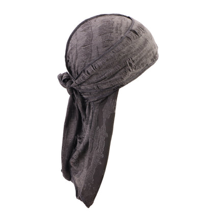 European and American Popular Vintage Ripped Cotton Ribbon Pirate Hat Men's Tape Turban Hat Turban JDT-05-6