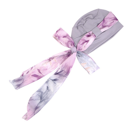 New European and American printed wide edge ribbon headband hat for outdoor tourism, beach headscarf, cross-border hat JDT-531