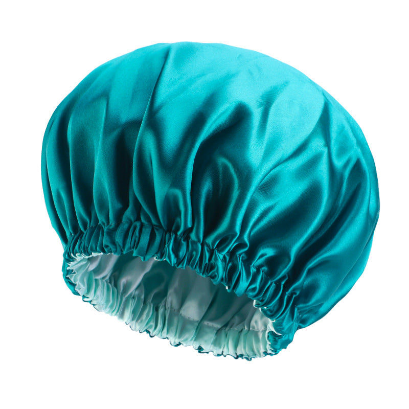 European and American popular double-sided solid color elastic colored nightcap silk beauty makeup cap care cap JDB-454-1