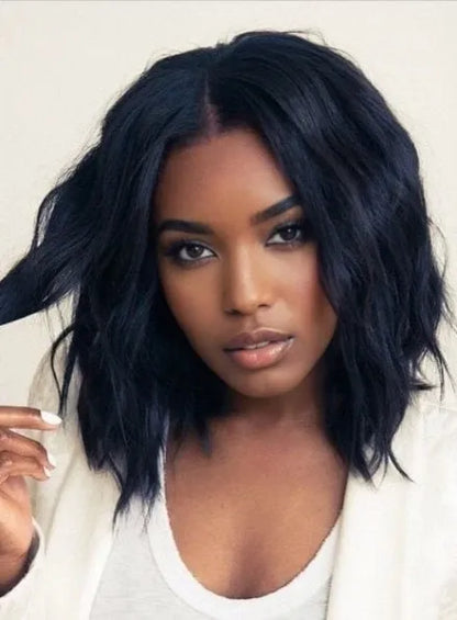 Women's Middle Parting Capless Synthetic Wavy Hair Wig 12 Inches