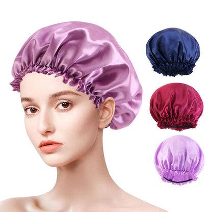 Satin lace nightcap women's round cap hair care CAP Beauty hair cap TJM-250