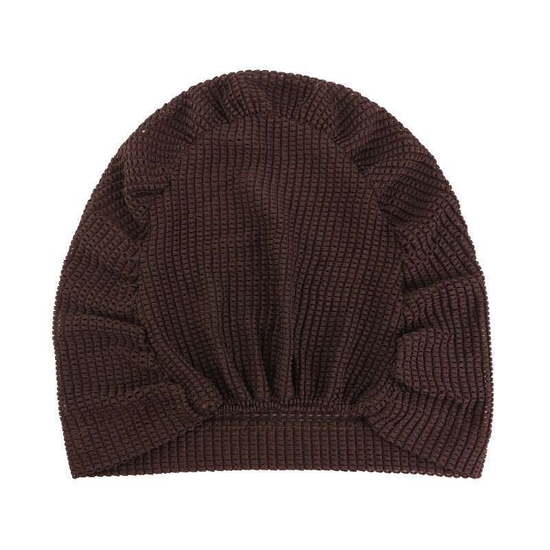 New Cross-Border Breathable Base Cap, Elastic Headscarf Hat, Head Wrap Hat, Solid Color Hat Jdt-524