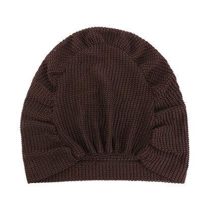New Cross-Border Breathable Base Cap, Elastic Headscarf Hat, Head Wrap Hat, Solid Color Hat Jdt-524