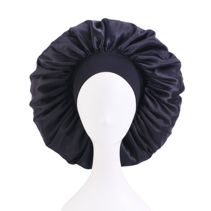 New Solid Color Extra Large Round Hat Wide-brimmed Stretch Hijab Hat Sardin Nightcap Amazon TJM-405F