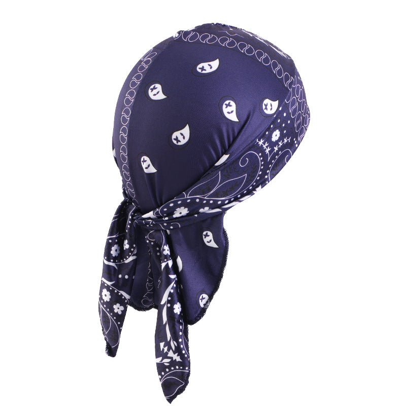 Cashew Flower Stretch Pirate Hat Hip-Hop Hip-Hop Hair Care Bag Headscarf Amoeba Strap Headscarf Hat JDD-09D
