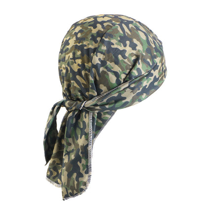 Camouflage elastic pirate hat men's and women's headscarf hat hip hop hip hop ribbon toe cap JDD-09C