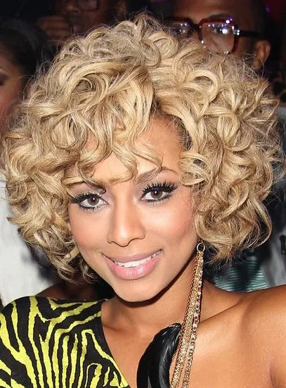 Top Sale Hair Style New Arrival Short Curly 10 Inches 150% Density Glueless Lace Front Wig 100% Human Hair