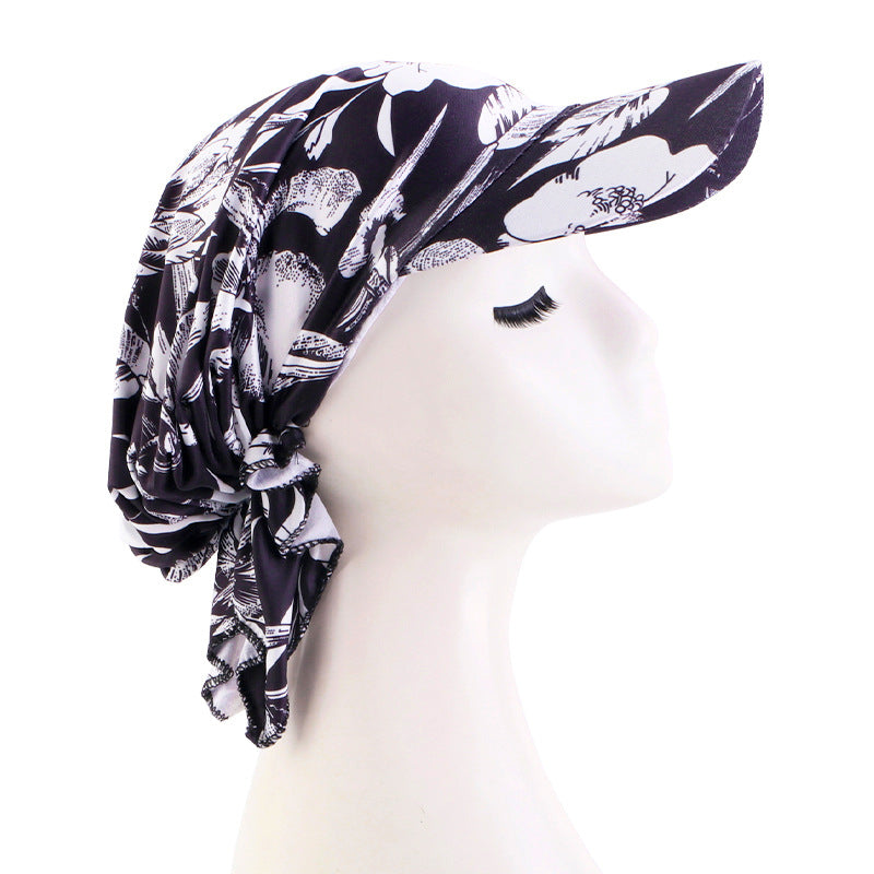 Spring and Summer Style Cashew Print Brimmed Baseball Cap Outdoor Sunshade Headwrap Ethnic Cloth Hat Jdt-234C