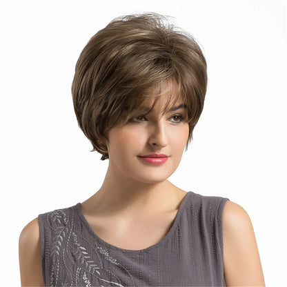 Boycut Choppy Style Short Straight Synthetic Women Wigs