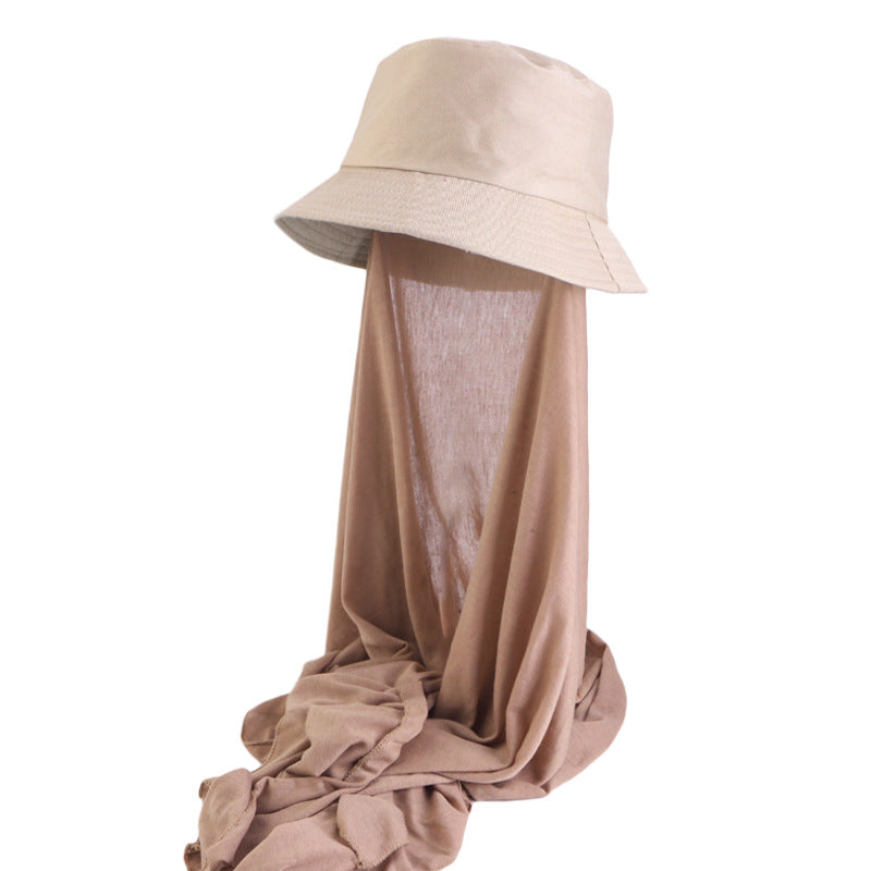 Summer ethnic hat basin hat scarf integrated hat sun-proof fisherman hat scarf toe cap JDPM-58