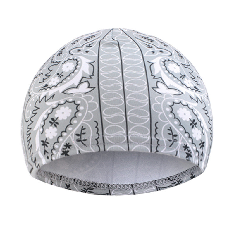 Cross-Border Supply Elastic Headband Round Hat Cashew Flower Pattern Wig Cap Hair Protection Cap Wave Dome Cap Jdu-20F