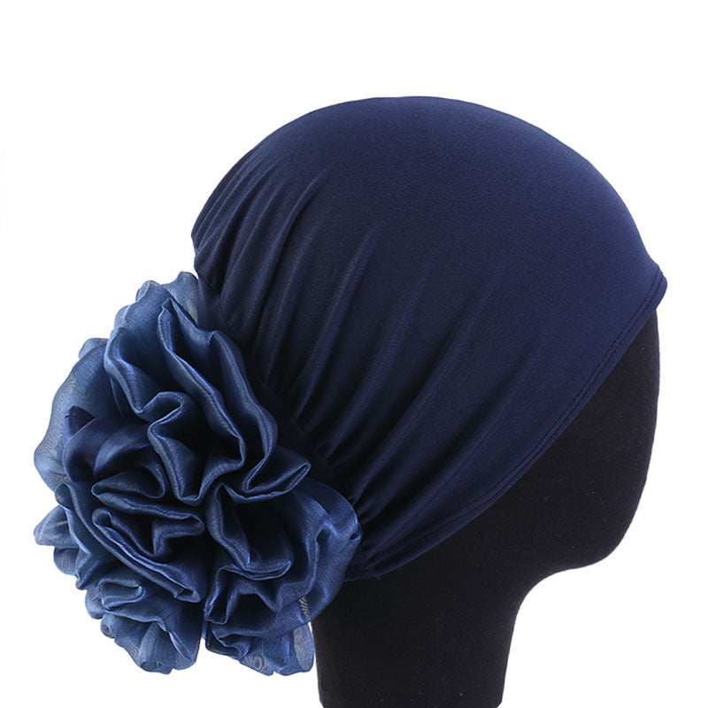Cross-border new big flower headscarf cap toe cap ethnic style small cap hair loss cap wedding cap TJM-262