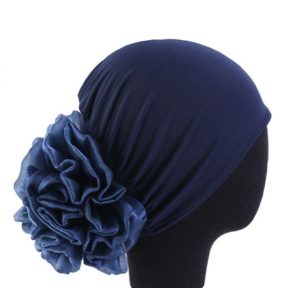Cross-border new big flower headscarf cap toe cap ethnic style small cap hair loss cap wedding cap TJM-262