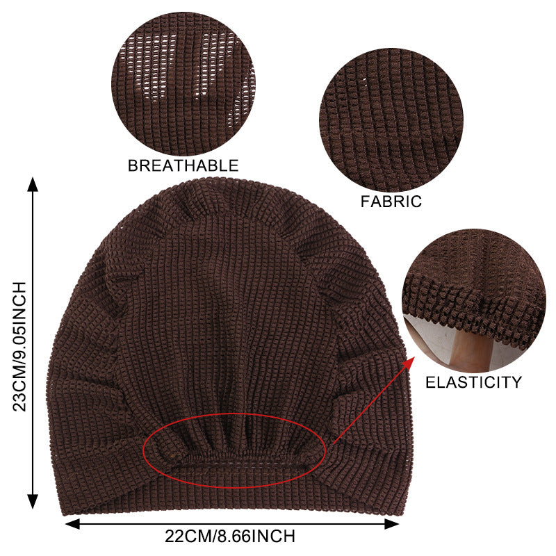 New Cross-Border Breathable Base Cap, Elastic Headscarf Hat, Head Wrap Hat, Solid Color Hat Jdt-524