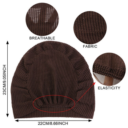 New Cross-Border Breathable Base Cap, Elastic Headscarf Hat, Head Wrap Hat, Solid Color Hat Jdt-524