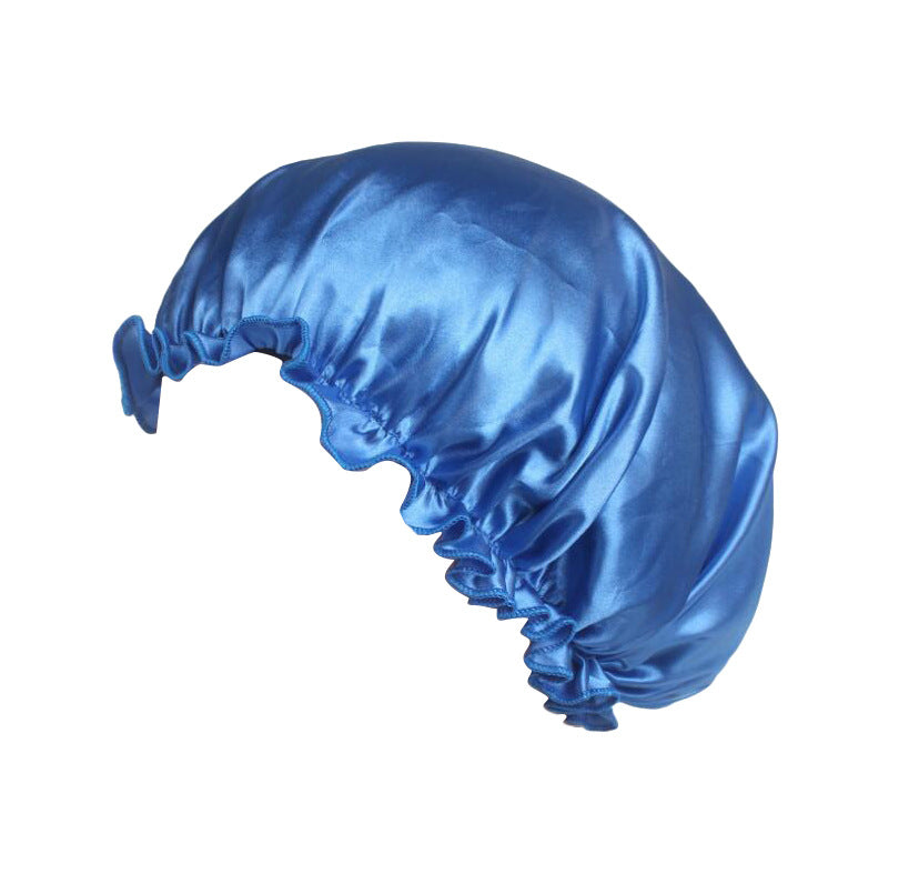 Satin lace nightcap shower cap beauty makeup cap silk home hat TJM-250