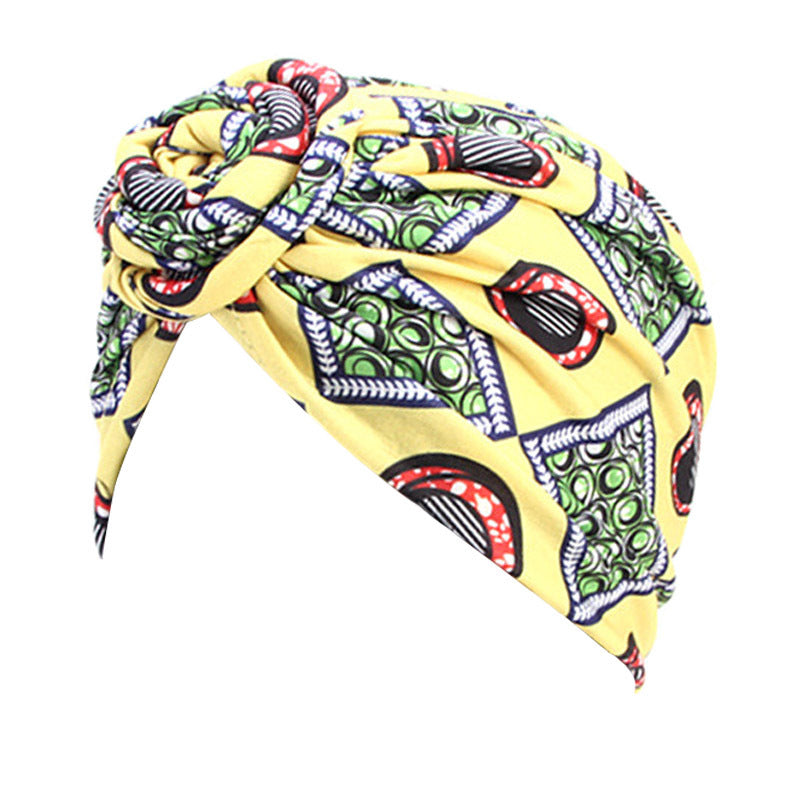 Bohemian style donut turban hat knotted pullover cap ethnic hat TJM-342