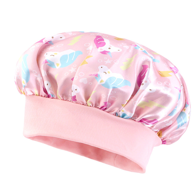 Children's Unicorn Cartoon Latin Nightcap Baby Tapes Hat Hair Conditioners Shower Cap JDKB-21A-2