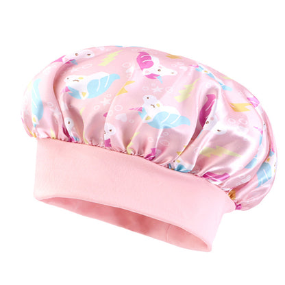 Children's Unicorn Cartoon Latin Nightcap Baby Tapes Hat Hair Conditioners Shower Cap JDKB-21A-2