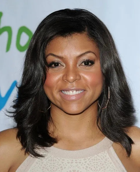 Taraji P Henson Sexy High Quality Natural Medium Wavy Lace Front Wig 100% Real Human Hair 12 Inches