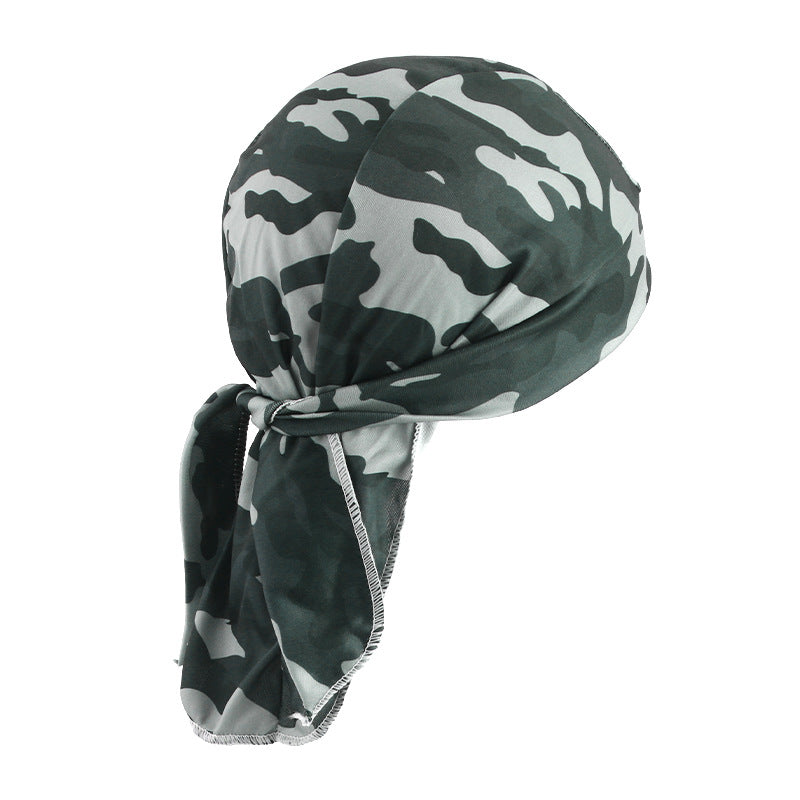 Camouflage elastic pirate hat men's and women's headscarf hat hip hop hip hop ribbon toe cap JDD-09C