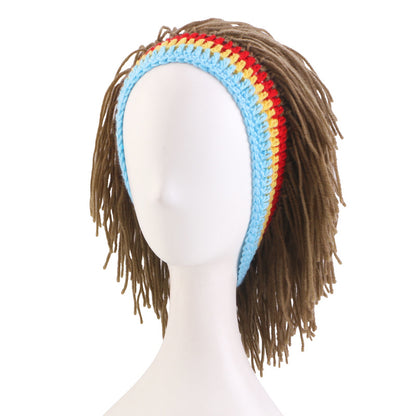 Cross-Border New Style Hand-Knitted Woolen Hat, Wig Hat, Pullover Hat, Funny Hat for Events and Gatherings Jdu-144