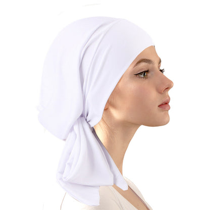 Cross-Border Supply Elastic Streamer Headscarf Hat, Head Wrap Hat, Base Hat, Chemotherapy Hat Jdt-31A