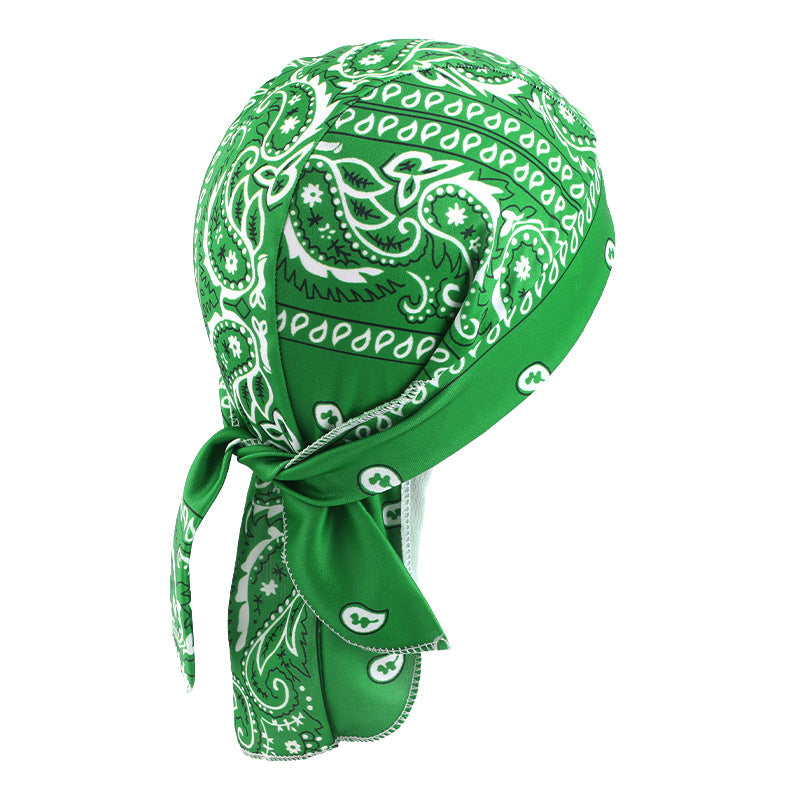 Stretch Cloth Amoeba Cashew Pirate Hat Hip Hop Street Dance Ribbon Baotou Hat Ethnic Hat JDD-09B