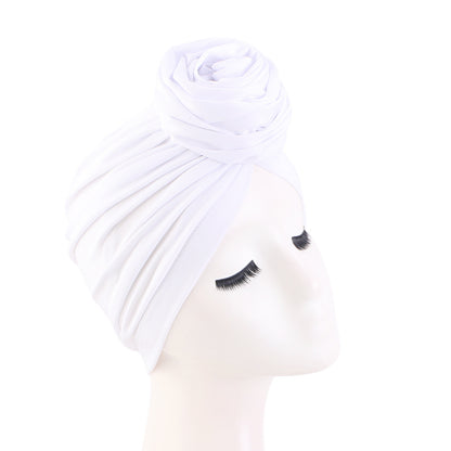 Cross-Border E-Commerce Supply Source: Rose Flower Elastic Headscarf Hat, Ethnic Hat, Head Wrap Hat Jdt-480