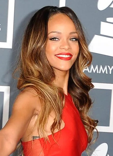 New Arrival Rihanna Hairstyle Long Wavy Lace Wig 100% Human Hair 24 Inches