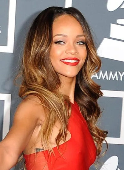 New Arrival Rihanna Hairstyle Long Wavy Lace Wig 100% Human Hair 24 Inches