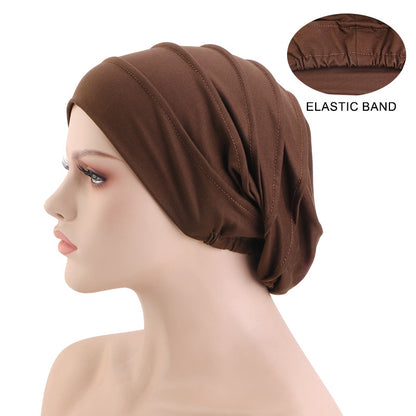 Amazon New Supply Cotton Women's Headscarf Hat, Chemo Hat, Sleep Cap, Hair Loss Hat Jdt-267A