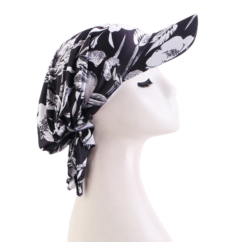 Spring and Summer Style Cashew Print Brimmed Baseball Cap Outdoor Sunshade Headwrap Ethnic Cloth Hat Jdt-234C