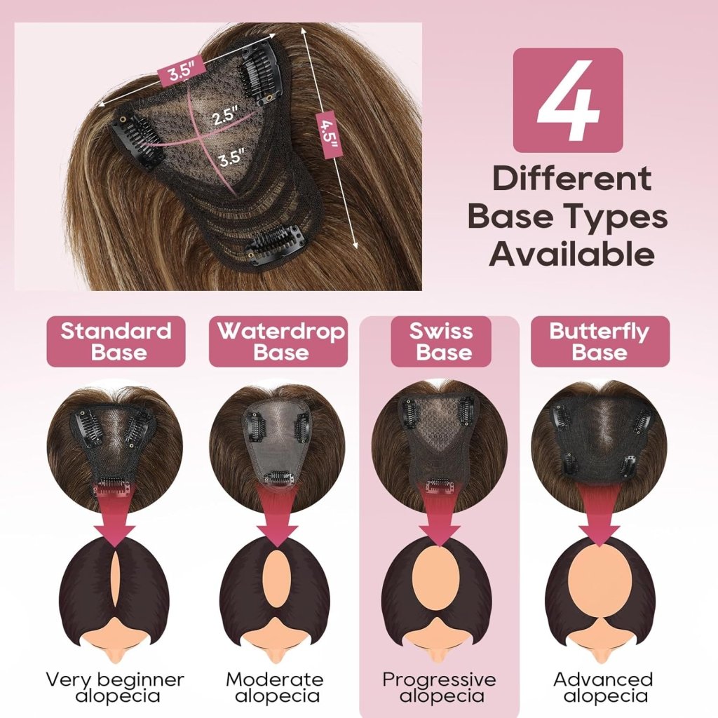 Real Human Hair Topper 10 inch Women Hair Toppers for Thinning Hair Light Grey Wigs