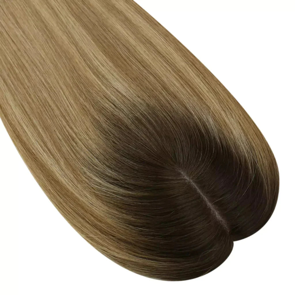 Hair Topper Virgin Hair Piece Topper Balayage Brown